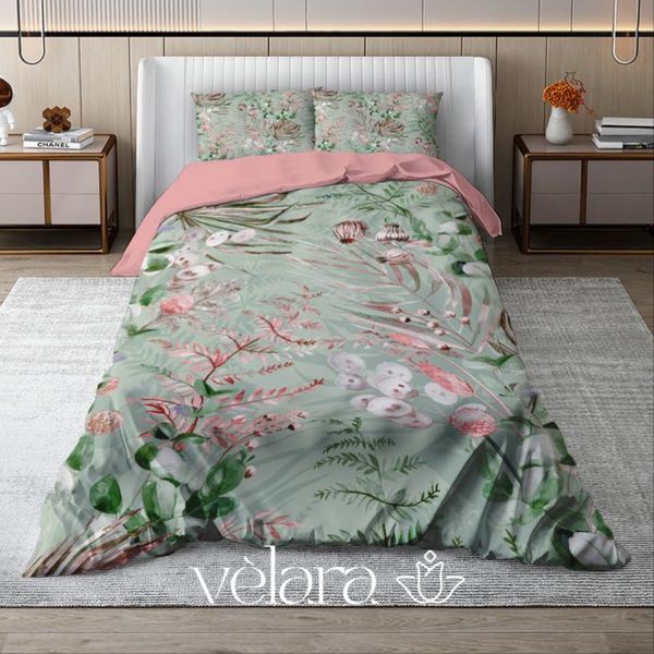 سرویس روتختی پارچه ترک برند ولارا طرح گلوگیاه کد R 256