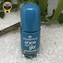 لاک ژل ناخن اسنس Essence اورجینال آبی مدل Shine last & go شماره 77