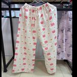 ست لباس خواب دوتیکه نخی استین بلند بیگ سایز