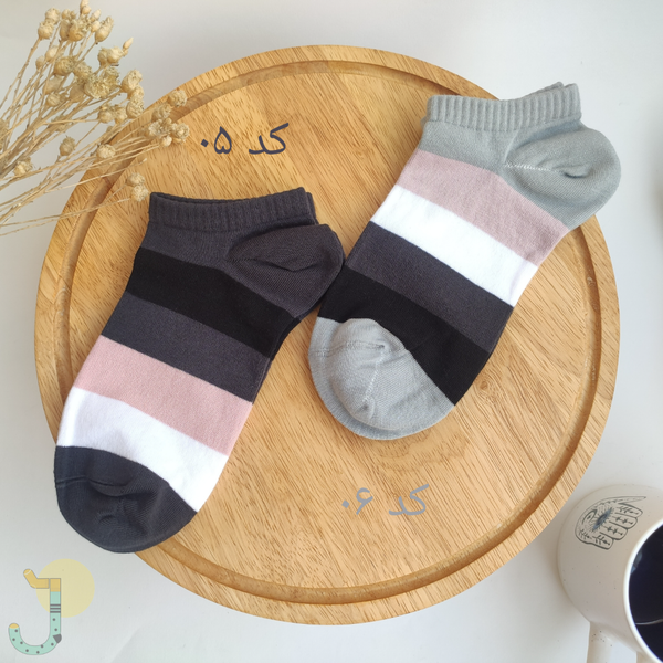 جوراب زیر قوزکی مردانه طرح رینگی درشت برند بوگارو