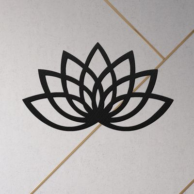 استیکر چوبی آرتافرین طرح نیلوفر آبی کد 02