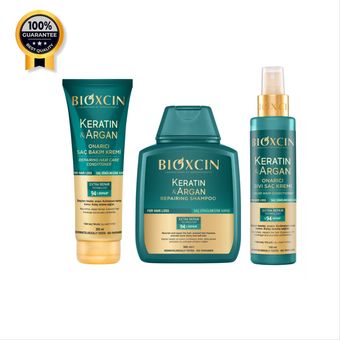 پک مراقبت از مو آرگان و کراتین بیوکسین Bioxcin اورجینال ضد ریزش مو 3 عددی