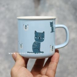 ماگ سرامیکی طرح گربه آبی
