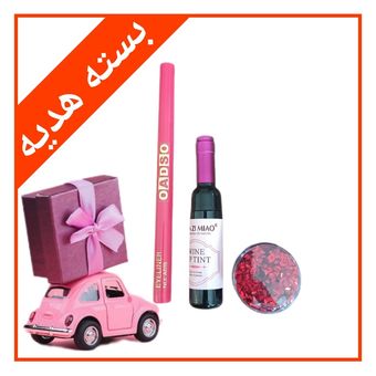 گلیتر پری دریایی مدل شنی به همراه خط چشم اوآدسو و تینت لب شامپاینی کد Fm-2024-2 مجموعه 3 عددی