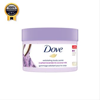 اسکراب بدن لایه بردار داو Dove اورجینال اسطوخودوس و شیر نارگیل حجم 298 گرم