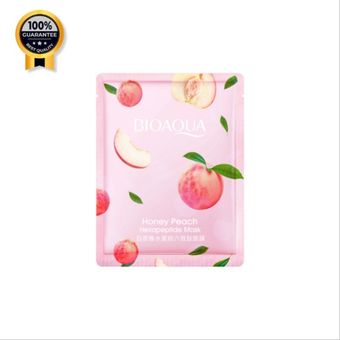 ماسک ورقه ای هگزاپپتید هلو و عسل بیوآکوا Bioaqua اصلی مغذی و شفاف کننده