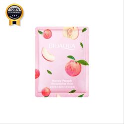 ماسک ورقه ای هگزاپپتید هلو و عسل بیوآکوا Bioaqua اصلی مغذی و شفاف کننده