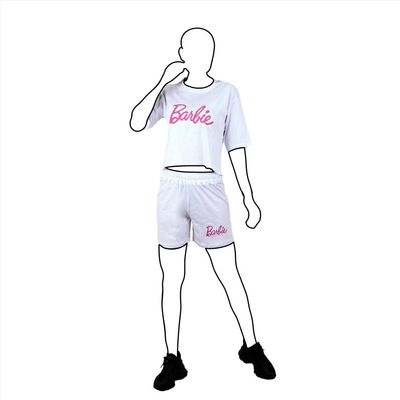 کراپ و شورتک زنانه طرح ساده رنگ سفید