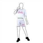 کراپ و شورتک زنانه طرح ساده رنگ سفید