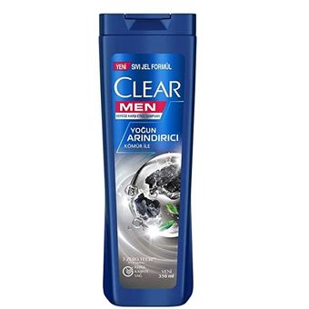 شامپو ضد شوره مردانه کلیر Clear مدل Yogun Arindirici حاوی عصاره زغال حجم 350 میل