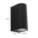 چراغ دیواری نیم هلال دو طرفه هالوژن خور GU10 (کد : 110/2)