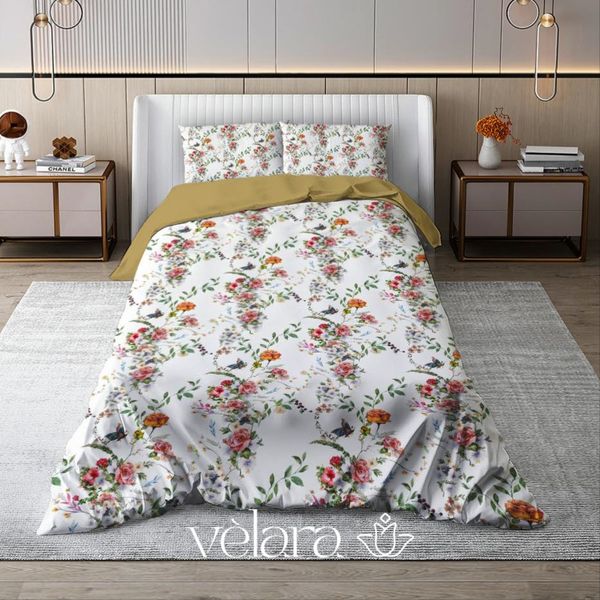 سرویس روتختی پارچه ترک برند ولارا طرح گل‌وگیاه کد R 321