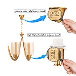 لوستر دو شعله زیمادور مدل شاین کد ZD-01