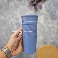 فلاسک استیل دمنوشی آبی تیره