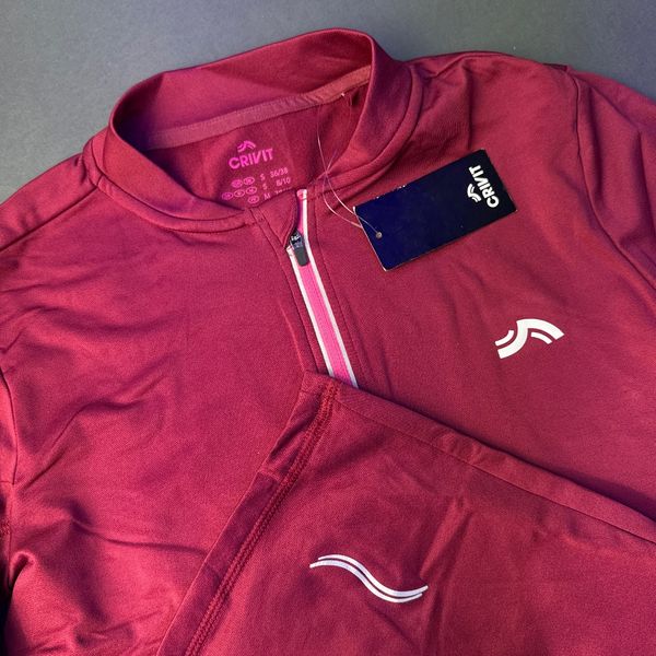 نیم‌زیپ ترمال کریویت funktionshirt Crivit زرشکی