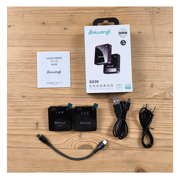میکروفون بی سیم تک کاناله Baiwangli SX39 Type C