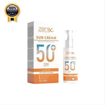 ضدآفتاب صورت و بدن زنیکس Zenix اورجینال اس پی اف 50 حجم 50 میل