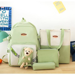 ست کیف وکوله 4 تیکه وارداتی جنس برزنت ضدآب.... کوله‌پشتی چهار‌تکه عروسکی «TeddyBag ستاره‌ای