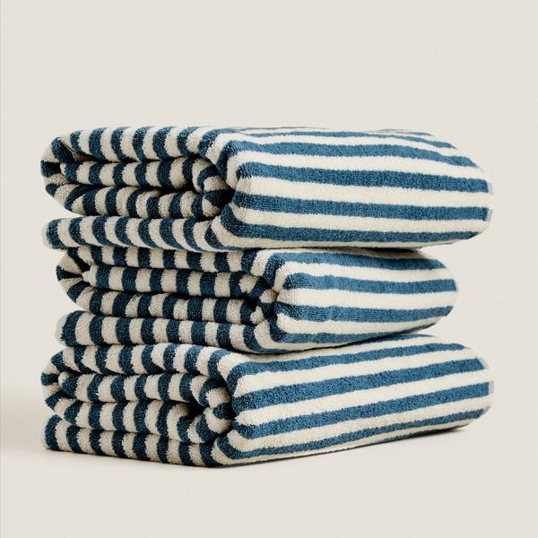 حوله دست و صورت زارا هوم طرح STRIPED JACQUARD