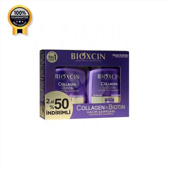 پک شامپو حجم دهنده کلاژن بیوتین بیوکسین Bioxcin اورجینال بسته 2 عددی