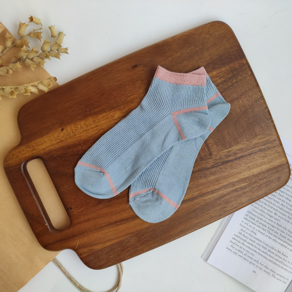 جوراب مچی کبریتی ریز زنانه میکس آبی و سفید برند وارداتی