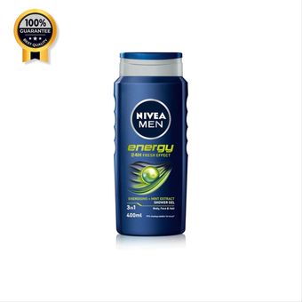 شامپو مردانه انرژی نیوآ Nivea اورجینال 3 کاره نعناعی حجم 400 میل