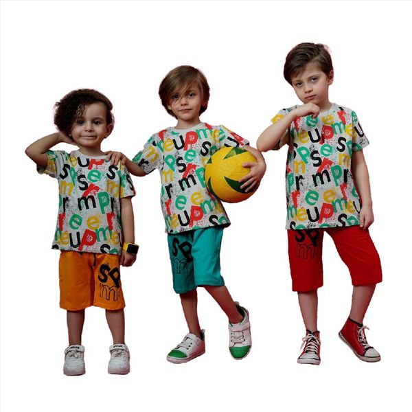 بلوز و شلوارک بچه گانه طرح حروف انگلیسی