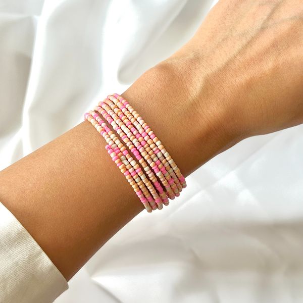 النگو فنری مهره صورتی