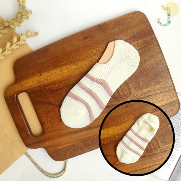 جوراب زیر قوزکی کبریتی زنانه میکس صورتی و نسکافه ای برند وارداتی