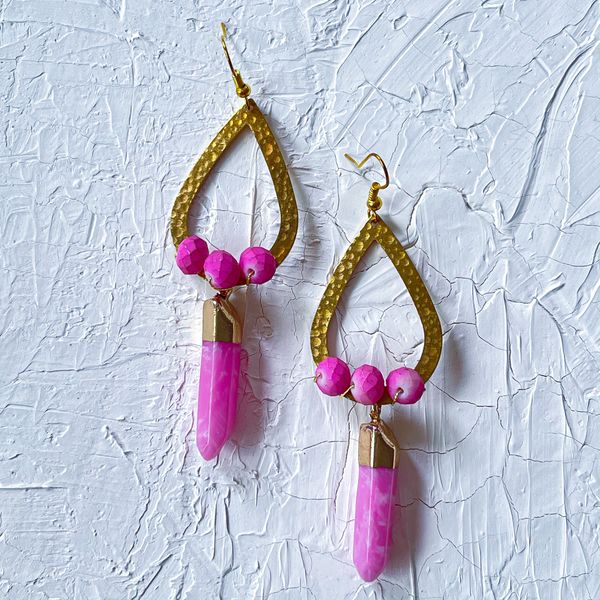 گوشواره اشکی برنجی