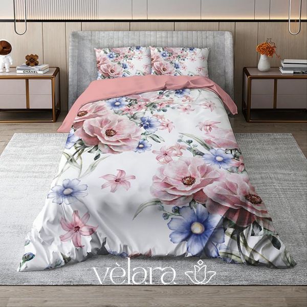 سرویس روتختی پارچه ترک برند ولارا طرح گلوگیاه کد R 234