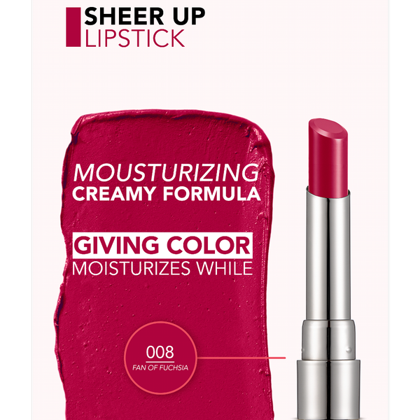رژلب شیرآپ sheer up شماره های 001 تا 015
