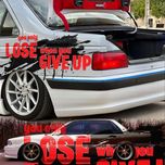 برچسب خودرو ونگارد طرح LOSE GIVE UP 2