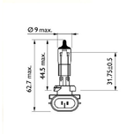 لامپ هالوژن گازی 881 چپقی پایه  H27 – فیلیپس