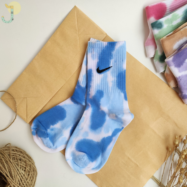 جوراب ساقدار کش انگلیسی یونیسکس طرح آبرنگی برند دومینو