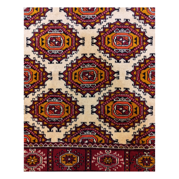 فرش دستباف ترکمن سایز ذرع و نیم (تمام پشم)