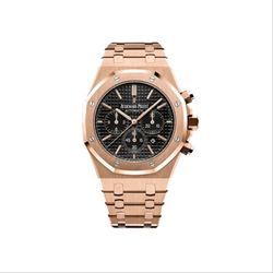 ساعت مچی مردانه اودمار پیگه رزگلد صفحه مشکی کرنوگراف Audemars Piguet 8139