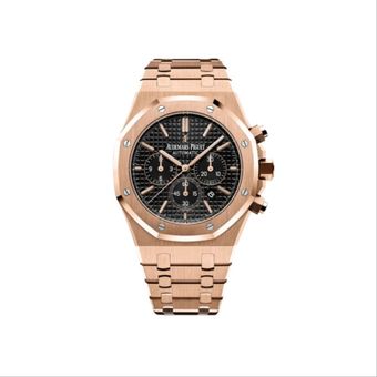 ساعت مچی مردانه اودمار پیگه رزگلد صفحه مشکی کرنوگراف Audemars Piguet 8139
