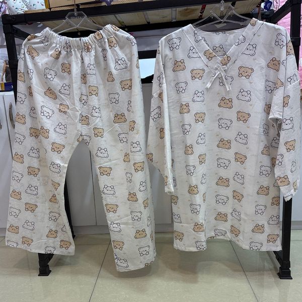 ست لباس خواب نخی دو تیکه کد1