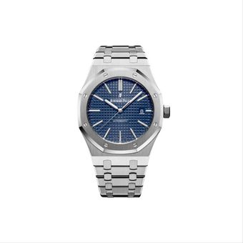 ساعت مچی اودمار پیگه مردانه سیلور صفحه سرمه ای Audemars Piguet 8139
