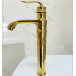 شیر روشویی پایه بلند اسناپل مدل بامبو | طراحی مدرن، بدنه برنجی، پرلاتور کاهنده مصرف آب