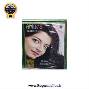 حنا هندی امیر مدل اورجینال رنگ مشکی بسته 6 عددی