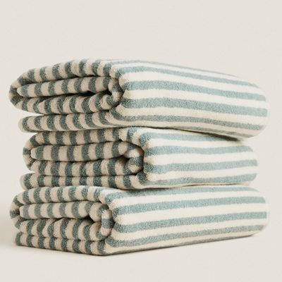 حوله دست و صورت زارا هوم طرح STRIPED JACQUARDi