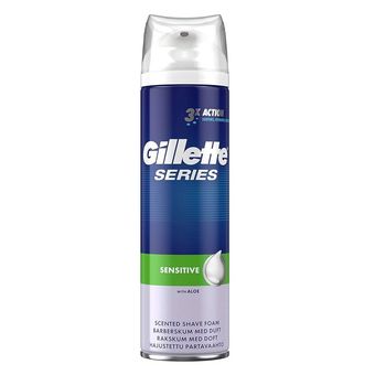 فوم اصلاح مردانه ژیلت Gillette سری 3X مدل Sensitive حجم 250 میل