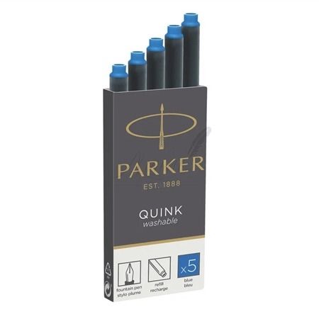 کاتریج (فشنگی) خودنویس پارکر (Parker) بسته 5 تایی رنگبندی ( مشکی -آبی -آبی فیروزه ای -سرمه ای )