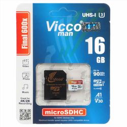 Viccoman Final 600X microSDHC & adapter UHS-I U3 Class 10-90MB/s-16GB