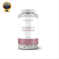 مکمل تقویت پوست و موی نارگیل و کلاژن مای ویتامینز Myvitamins Coconut Collagen تعداد 180 عدد