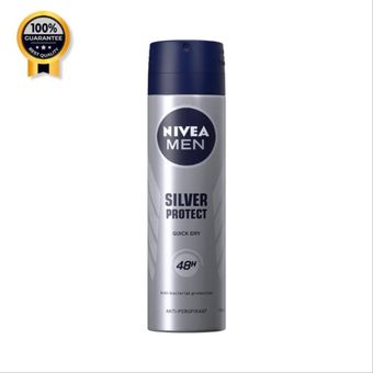 اسپری بدن مردانه نیوآ Nivea اورجینال مدل  Silver protect حجم 150 میلی‌ لیتر