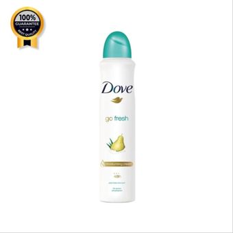 اسپری ضد تعریق زنانه داو Dove اورجینال مدل Go Fresh با رایحه گلابی و آلوئه ورا حجم 250 میلی لیتر