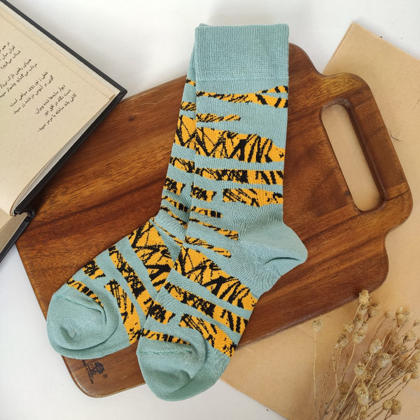 جوراب ساقدار یونیسکس طرح روستیک خطی برند روپاپا